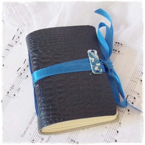 Blue Pattent Leather Journal