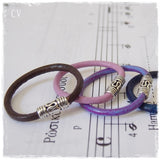 Color Block Leather Rings