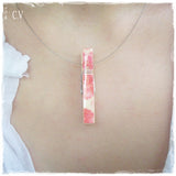 Floral Wooden Minimal Pendant Necklace