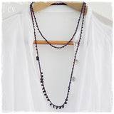 Extra Long Beaded Cotton Necklace