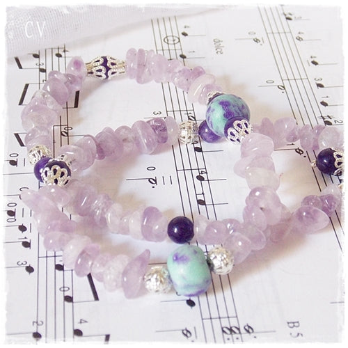 Amethyst Stone Mala Necklace