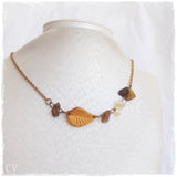 Gold Leaf Polymer Clay Necklace