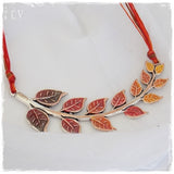 Ombre Leaf Bib Necklace