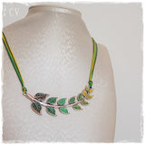 Statement Bib Leaf Necklace