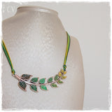 Ombre Leaf Statement Necklace
