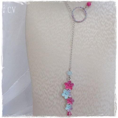 Spring Flower Lariat Necklace