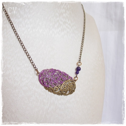 Antique Brass Boho Chic Necklace