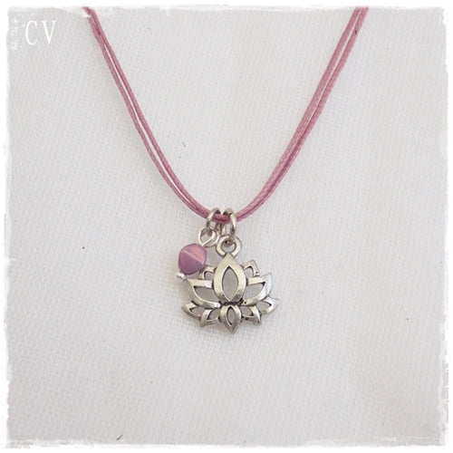 Lotus Purity Flower Yoga Teacher Gift Necklace