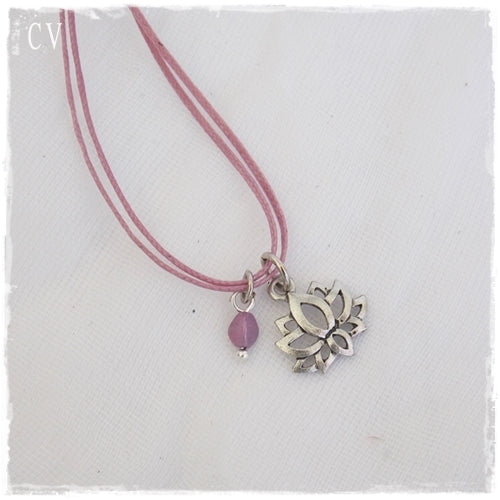 Dainty Lotus Flower Layering Yoga Necklace