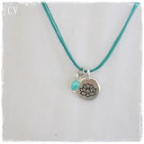 Birthstone Silver Lotus Layering Necklace