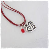 Celtic Love Knot Heart Pendant Necklace