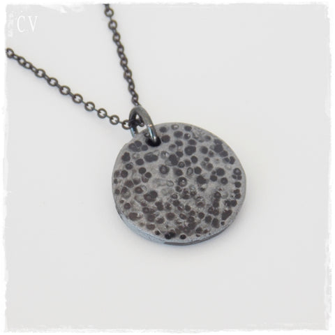 Silver Moon Pendant Necklace