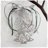 2023 - Silver Large Wooden Christmas Tree Ornament