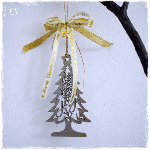 Merry Christmas "Joy" Wooden Tree Good Luck Ornament - 2023
