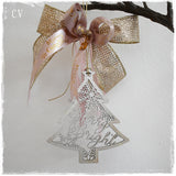 2023 - "Merry Bright" Snowflakes - Wooden Tree Ornament