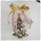 Merry Christmas Wooden Tree Ornament 2023