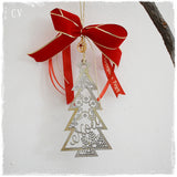 Red Velvet Ribbon Christmas Tree Ornament 2023