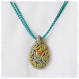 Water Nymph Polymer Clay Pendant ~