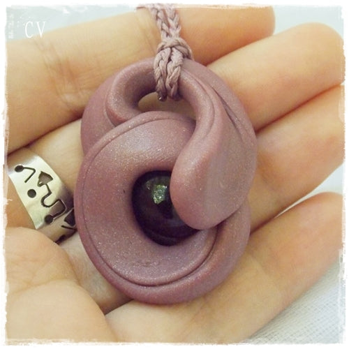 Raspberry Statement Pendant Necklace