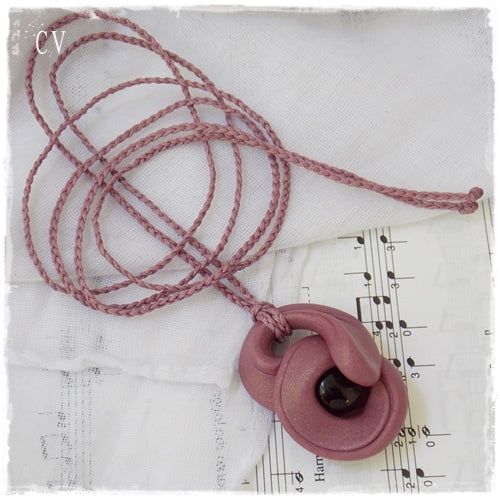 Raspberry Statement Pendant Necklace