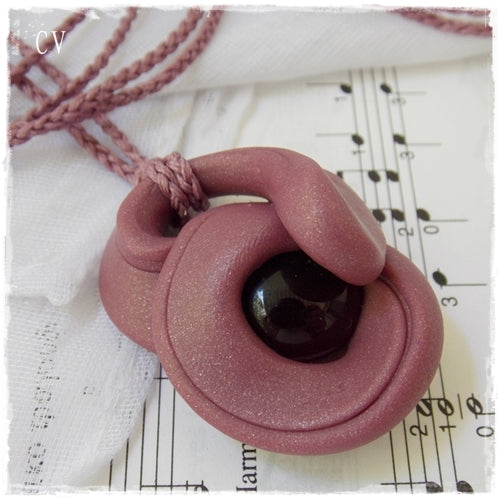 Raspberry Statement Pendant Necklace