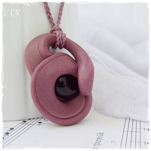 Raspberry Statement Pendant Necklace