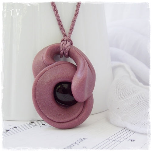 Raspberry Statement Pendant Necklace