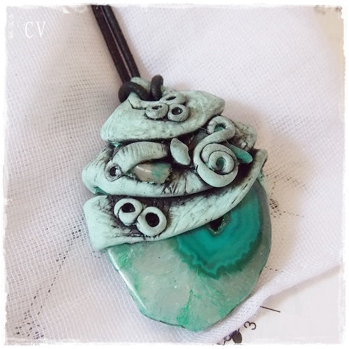 Amazonite Agate Gemstone Necklace