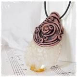 Cosplay Agate and Citrine Polymer Clay Necklace