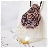Healing Crystal Polymer Clay Necklace 