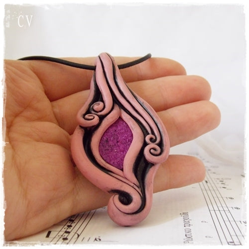 Yoni Goddess Polymer Clay Necklace