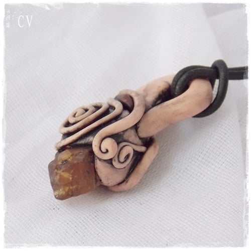 Raw Carnelain Pendant