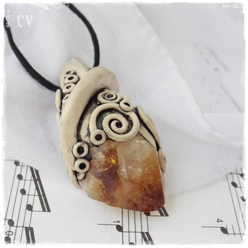 Healing Stone Citrine Pendant