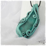 Druzy Agate Elven Polymer Clay Pendant