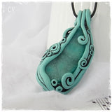 Druzy Agate Elven Polymer Clay Pendant