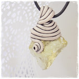 Citrine Glass Pendant Necklace