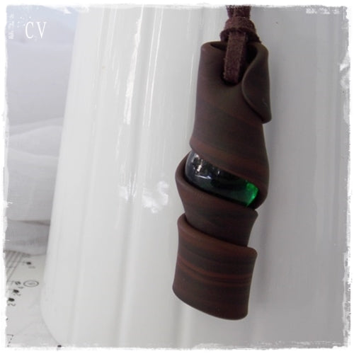 Dragon Eye Polymer Clay Pendant Necklace