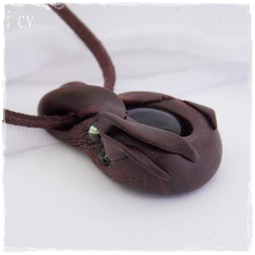 Pixie Protection Polymer Clay Pendant ~