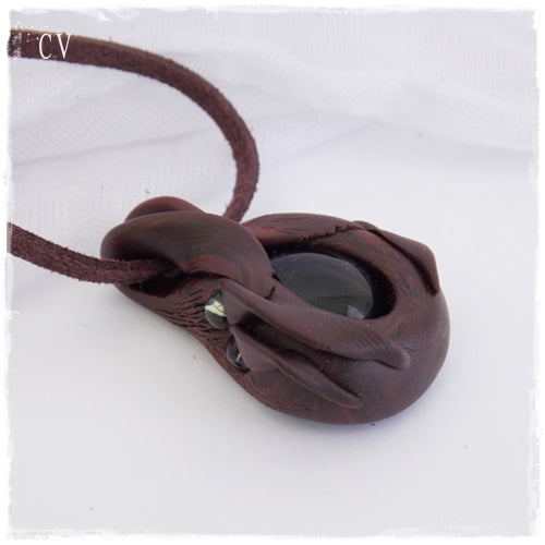 Pixie Protection Polymer Clay Pendant ~