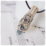 Tiny Kyanite Polymer Clay Necklace