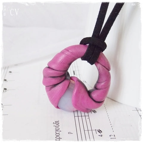 Gothic Lolita Vegan Polymer Clay Pendant