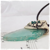 Elven Polymer Clay Stone Pendant