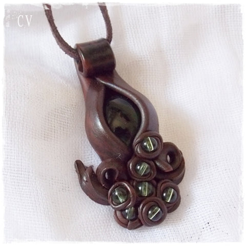 Octopus Polymer Clay Pendant ~