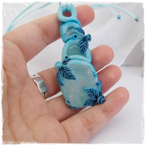 Blue Topaz Healing Crystal Necklace