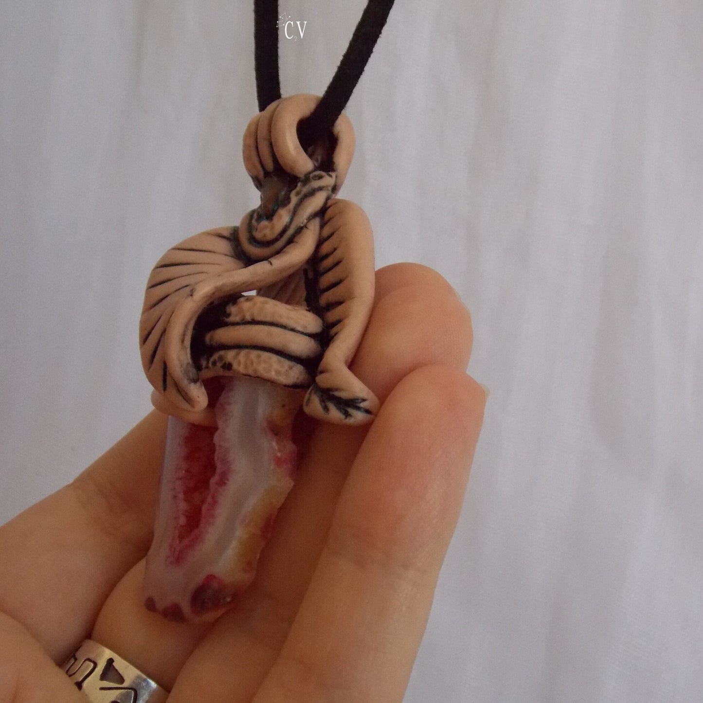 Leaf Polymer Clay Pendant