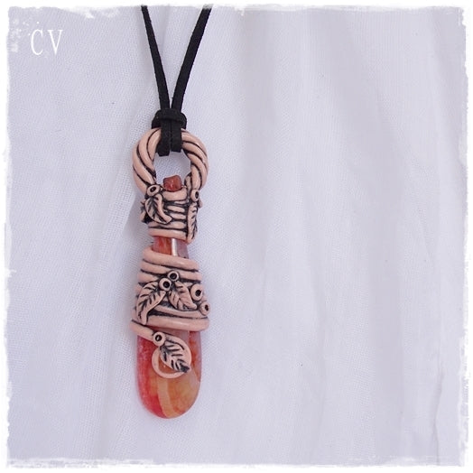 Protection Stone Polymer Clay Pendant