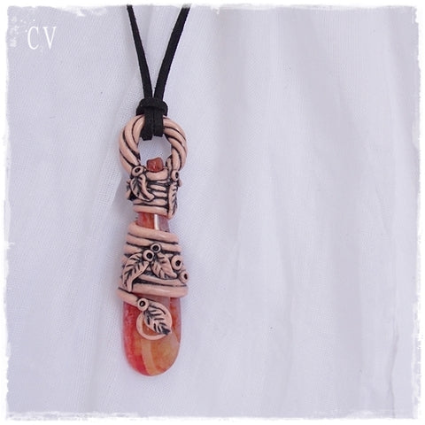 Protection Stone Polymer Clay Pendant