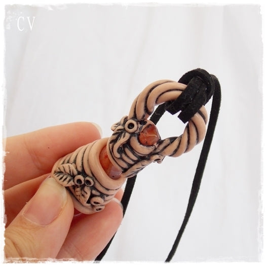 Protection Stone Polymer Clay Pendant