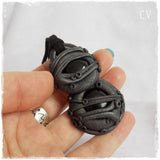 Dark Elf Clay Statement Pendant
