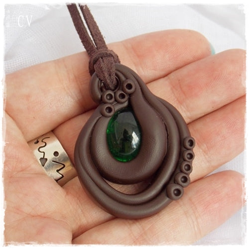 Handmade Artistic Polymer Clay Necklace